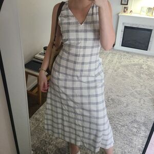 Plaid Sleeveless Tie Dress